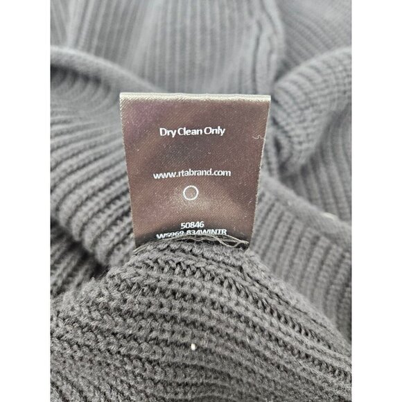 New RtA Langley Sweater Womens S Black Cotton Cut Out Long Sleeve Revolve - Picture 8 of 8